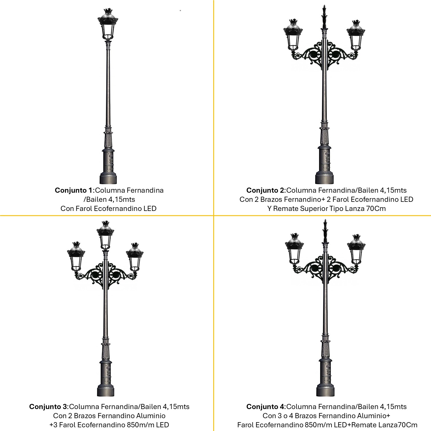 conjuntos disponibles para la columna fernandina