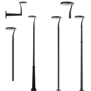 Apache Ultra T-191P en diferentes configuraciones de montaje para alumbrado público e iluminación exterior