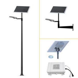 Kit solar bora instalado en una columna y en un brazo