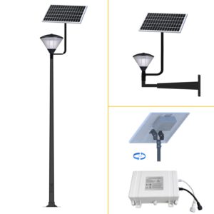 Kit solar diabolo future instalado en una columna y en un brazo
