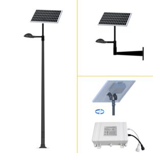 Kit solar eca instalado en una columna y en un brazo