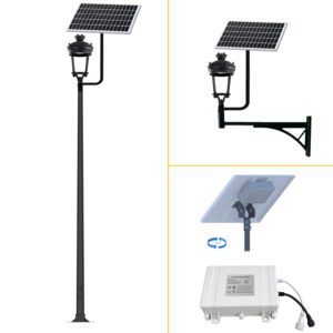 Kit solar ecofernandino instalado en una columna y en un brazo