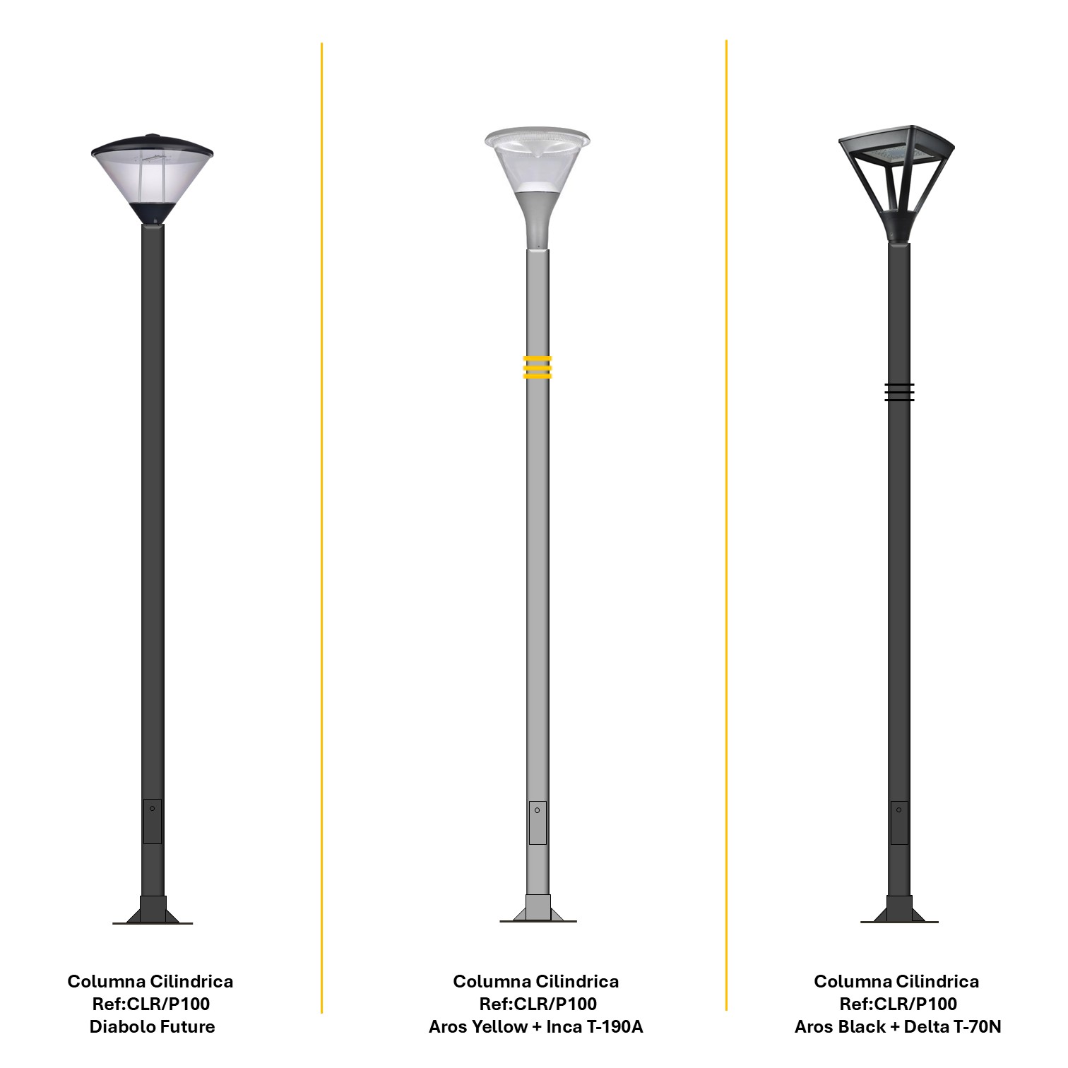 conjuntos de las columnas cilindricas p-100 disponibles