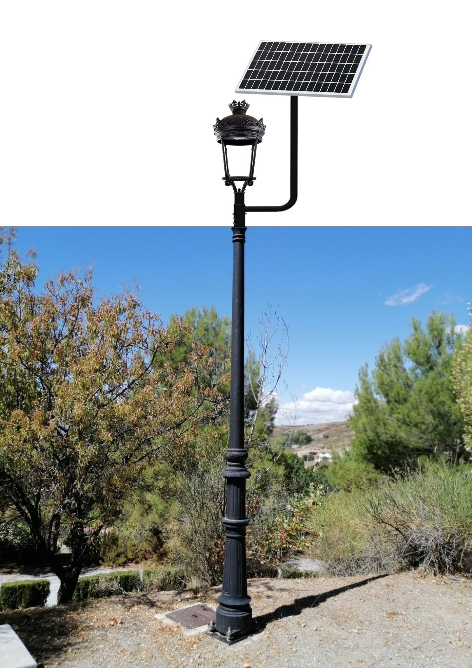Kit Solar Ecofernandino 45W para iluminación exterior y alumbrado público