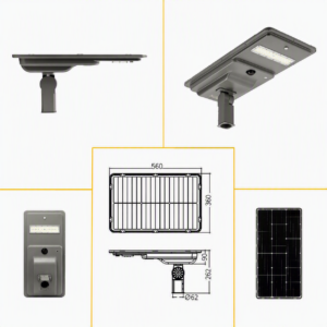 Luminaria solar IVAP en distintas posiciones