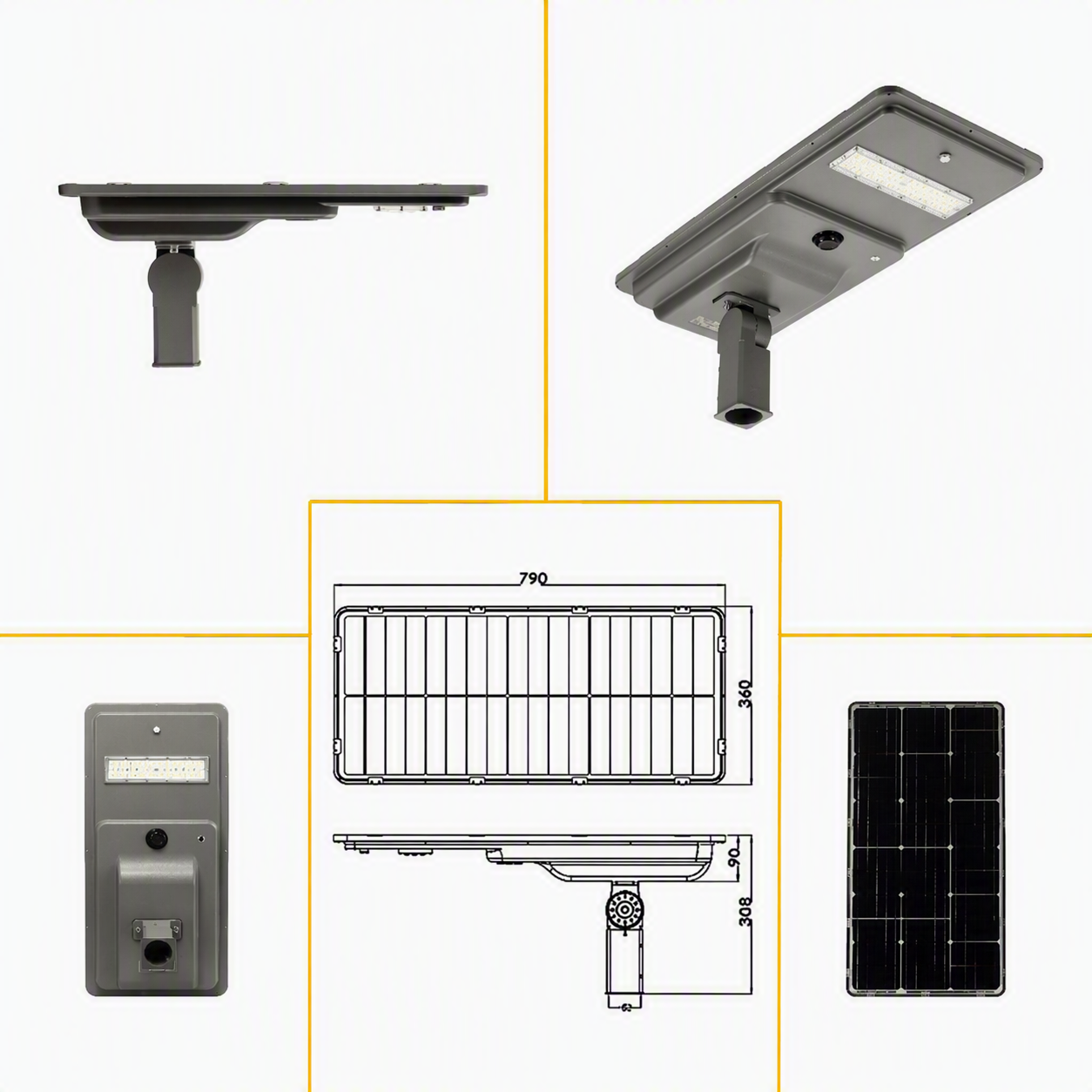 Luminaria IVAP en distintas posiciones