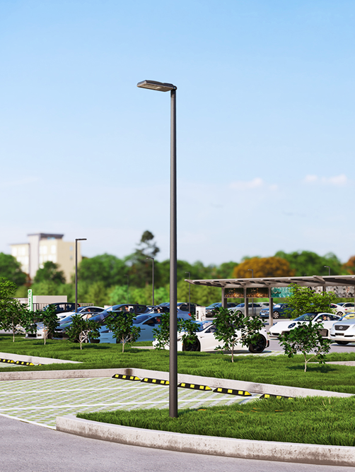 Columna Cilíndrica P-127 para iluminación exterior y alumbrado público